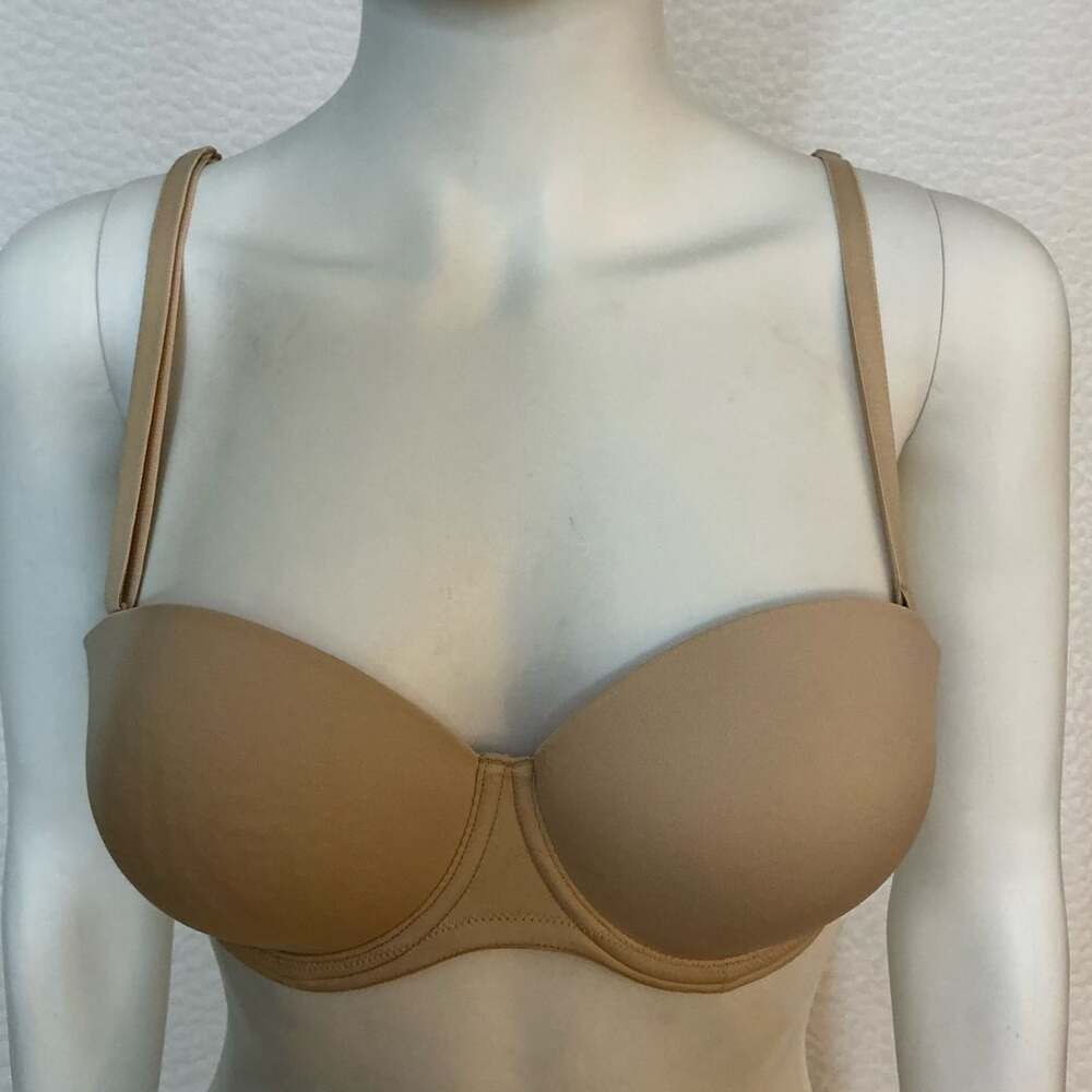 Pink Victoria's Secret Bra Size 34C Nude T-Shirt Underwire
